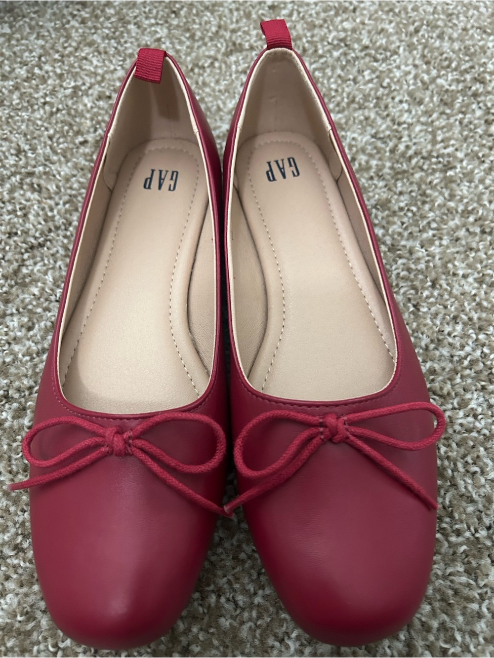 GAP Burgundy Bow Ballet Flats